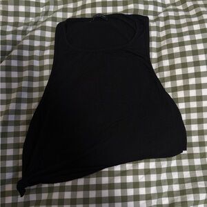 Naked Wardrobe Black Crop Top with side knot